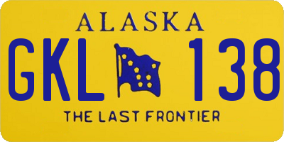 AK license plate GKL138