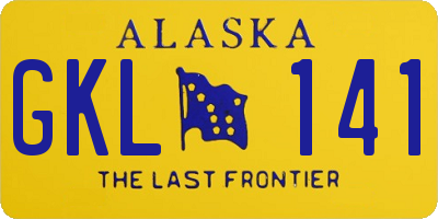 AK license plate GKL141