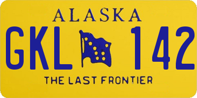 AK license plate GKL142