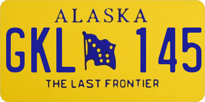 AK license plate GKL145