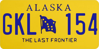 AK license plate GKL154