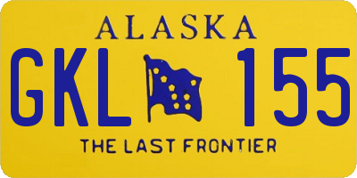 AK license plate GKL155