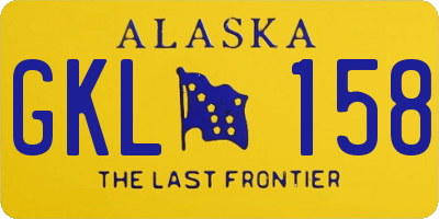 AK license plate GKL158