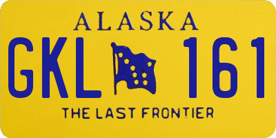 AK license plate GKL161