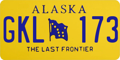 AK license plate GKL173