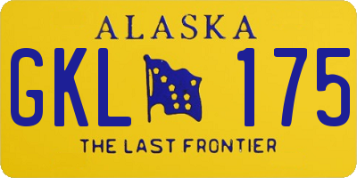 AK license plate GKL175