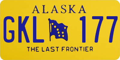 AK license plate GKL177