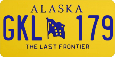 AK license plate GKL179