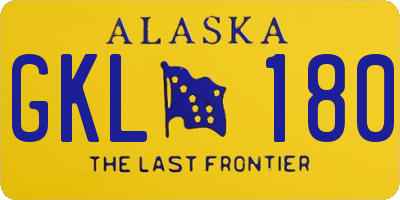 AK license plate GKL180