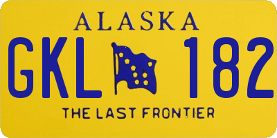 AK license plate GKL182