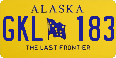 AK license plate GKL183