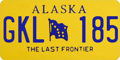 AK license plate GKL185