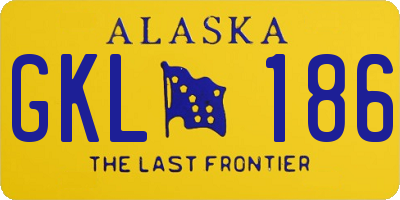 AK license plate GKL186