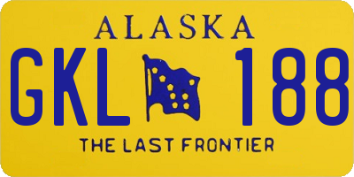 AK license plate GKL188