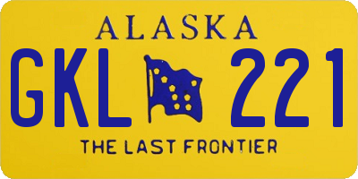 AK license plate GKL221