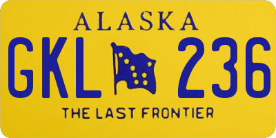 AK license plate GKL236