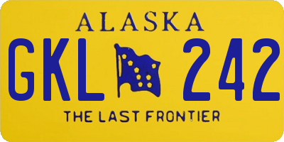 AK license plate GKL242