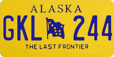 AK license plate GKL244