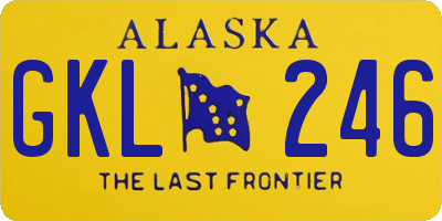 AK license plate GKL246