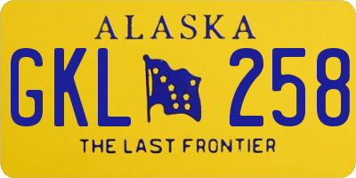 AK license plate GKL258