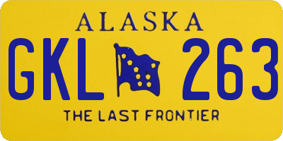 AK license plate GKL263