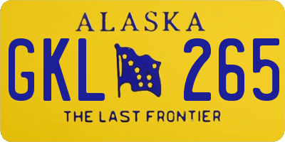 AK license plate GKL265