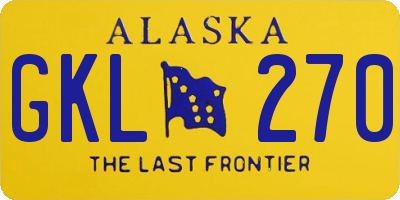 AK license plate GKL270
