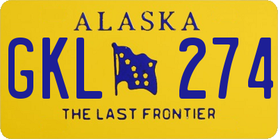 AK license plate GKL274