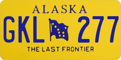 AK license plate GKL277