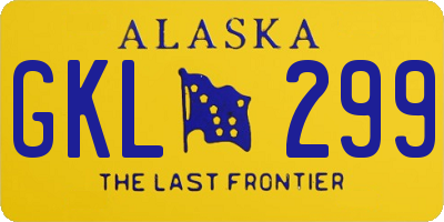 AK license plate GKL299