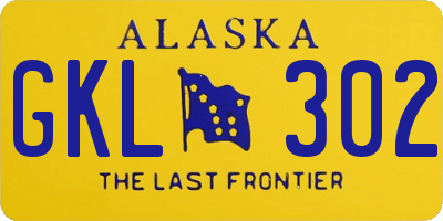 AK license plate GKL302