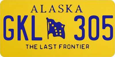 AK license plate GKL305