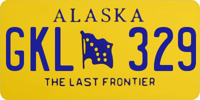 AK license plate GKL329