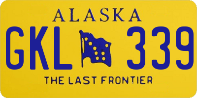 AK license plate GKL339
