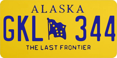 AK license plate GKL344