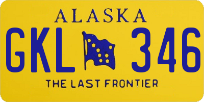 AK license plate GKL346