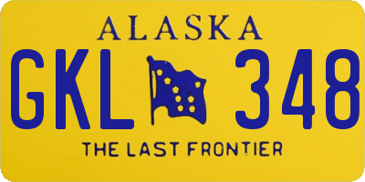 AK license plate GKL348