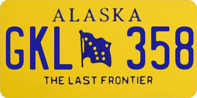 AK license plate GKL358