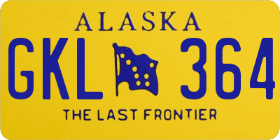 AK license plate GKL364