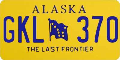 AK license plate GKL370