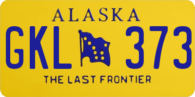 AK license plate GKL373