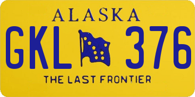 AK license plate GKL376