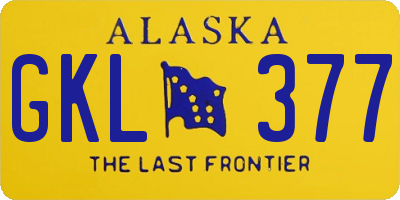 AK license plate GKL377