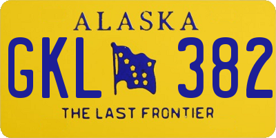 AK license plate GKL382