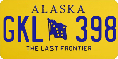 AK license plate GKL398