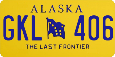 AK license plate GKL406
