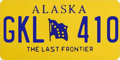 AK license plate GKL410