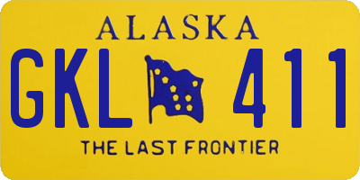 AK license plate GKL411