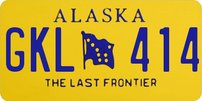 AK license plate GKL414