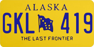 AK license plate GKL419